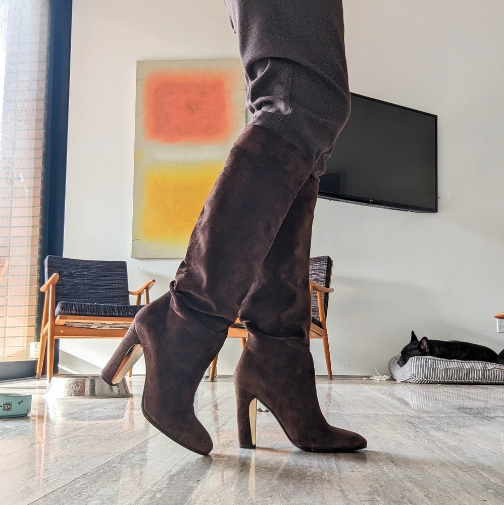 ~SOLD~Ferragamo Knee High Brown Boots